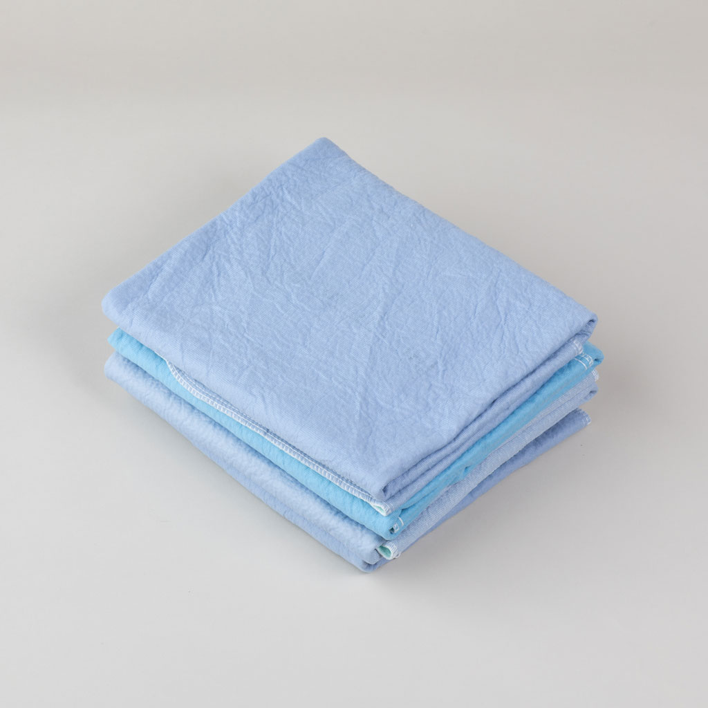 Reclaimed Blue Huck Towels