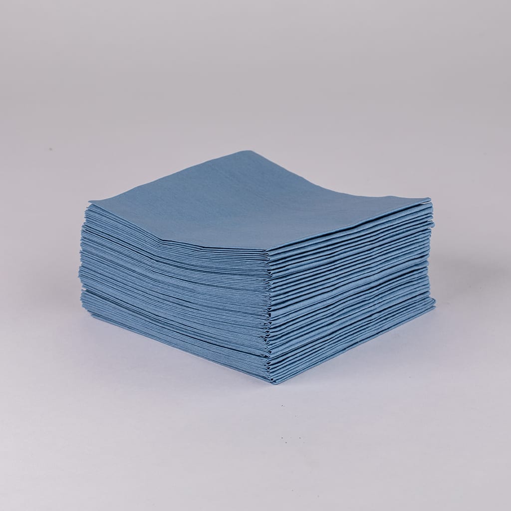 Polybagged Blue Spunlace Wipes