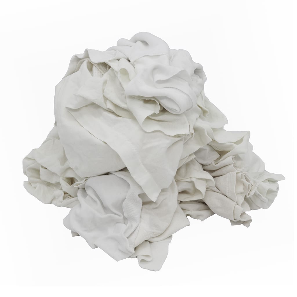 Arkwright White Knit Cleaning Rags – Premium T-Shirt Absorbent Cotton – Size Options – USA Made