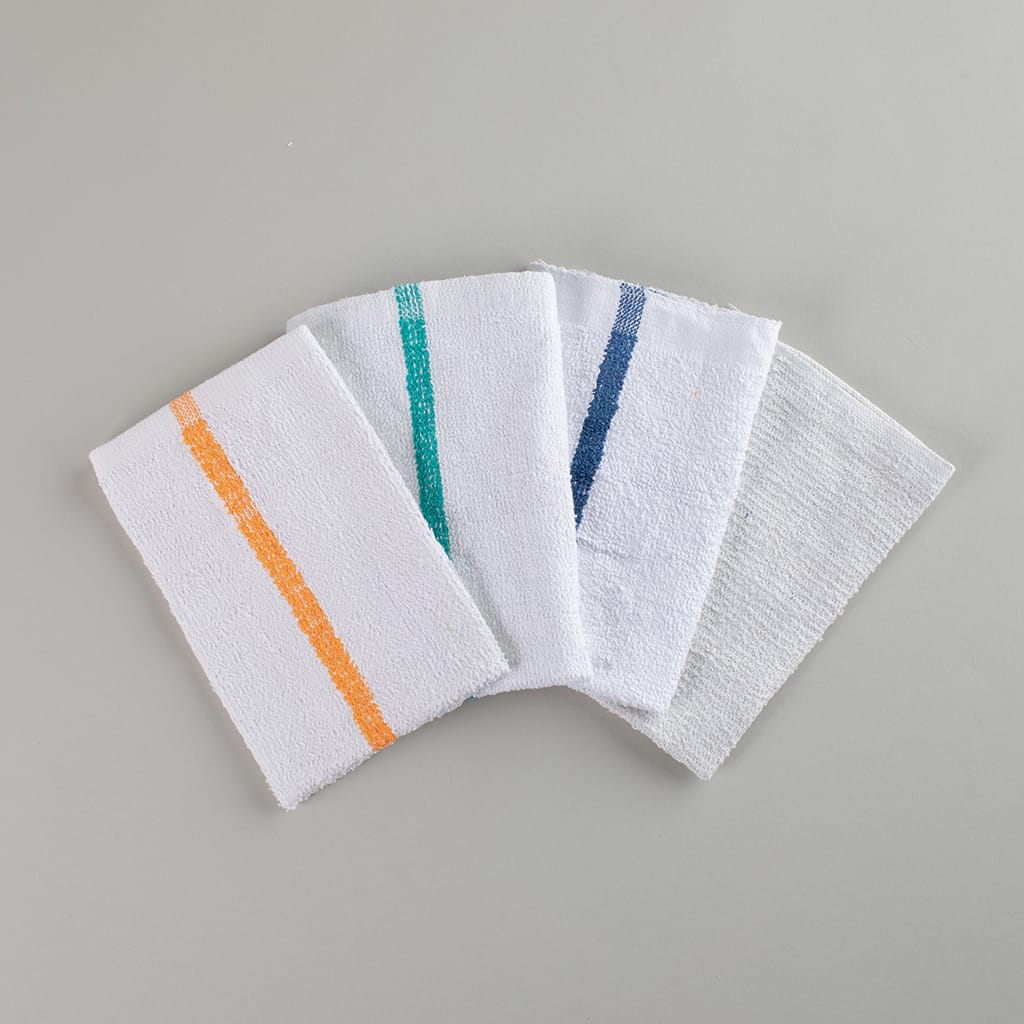 Bar Mop Towels White Cotton Kitchen Towels 16x19 Terry Cloth Pack of 12.