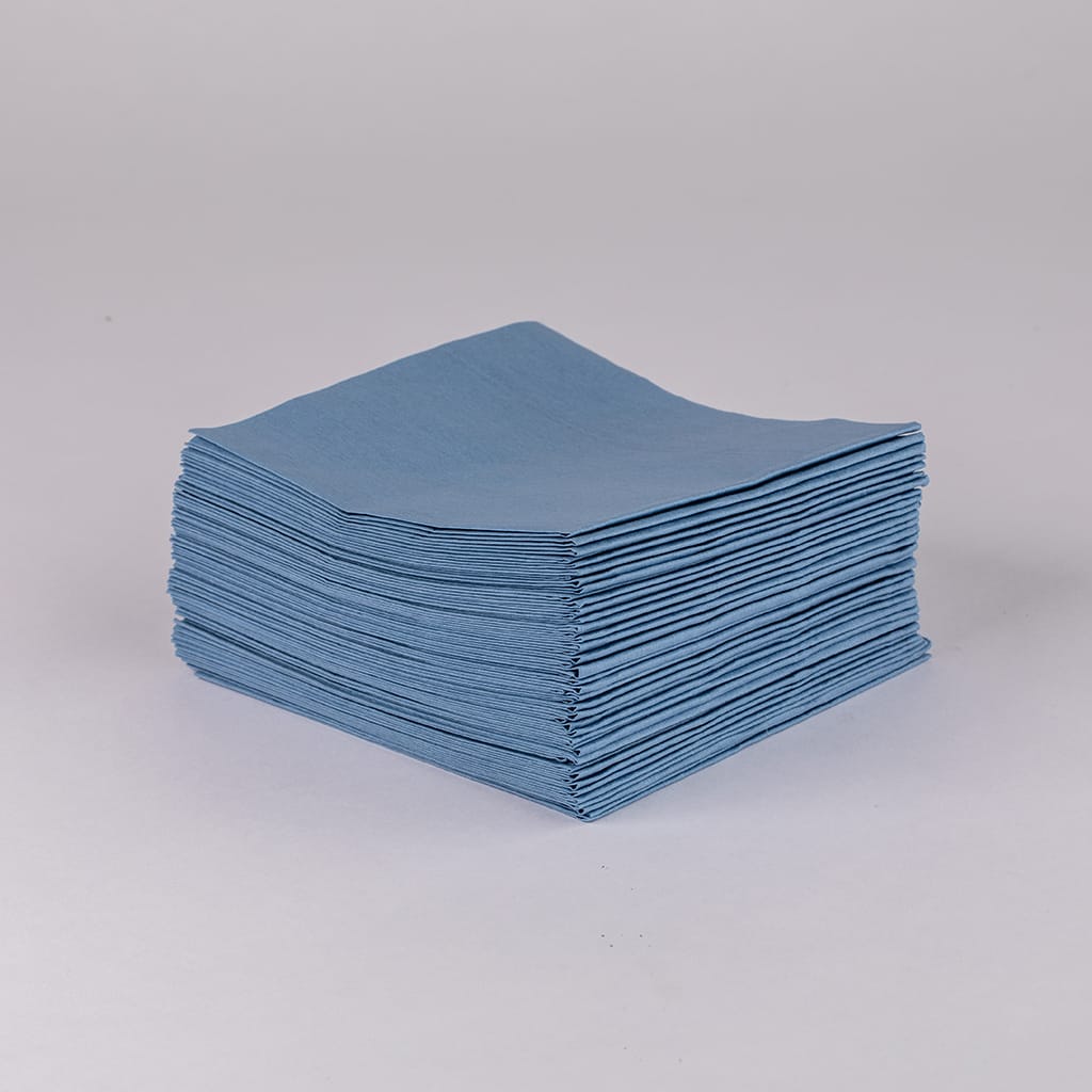 Spunlace 1/4 Mednik Riverbend Wipes | Blue Polybagged Fold